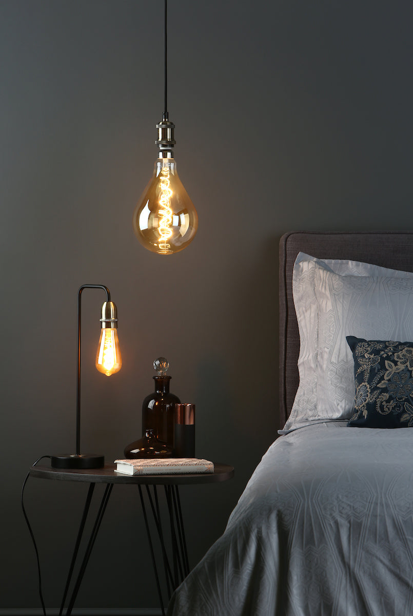 WACO 1LT E27 SUSPENSION PENDANT ANTIQUE BRASS