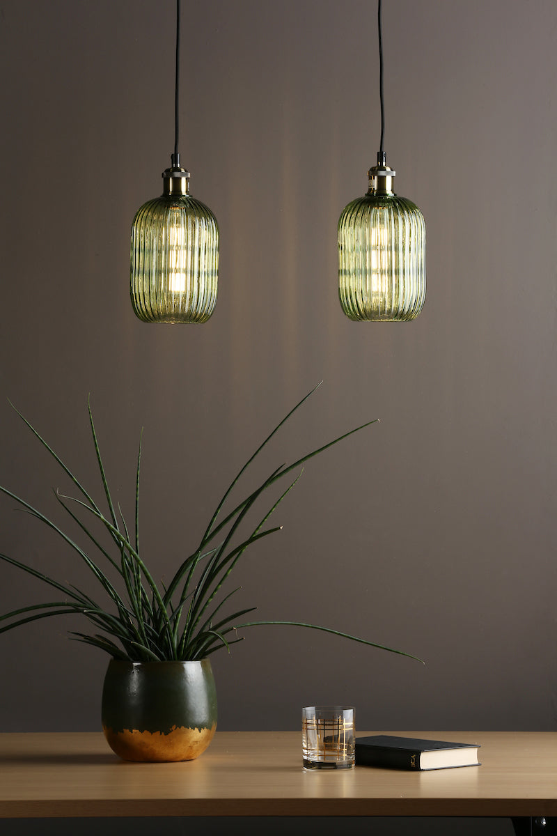 WACO 1LT E27 SUSPENSION PENDANT ANTIQUE BRASS
