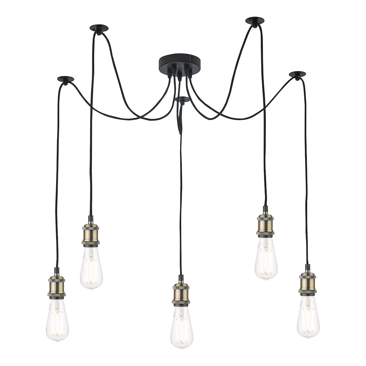 WACO 5LT PENDANT ANTIQUE BRASS MATT BLACK