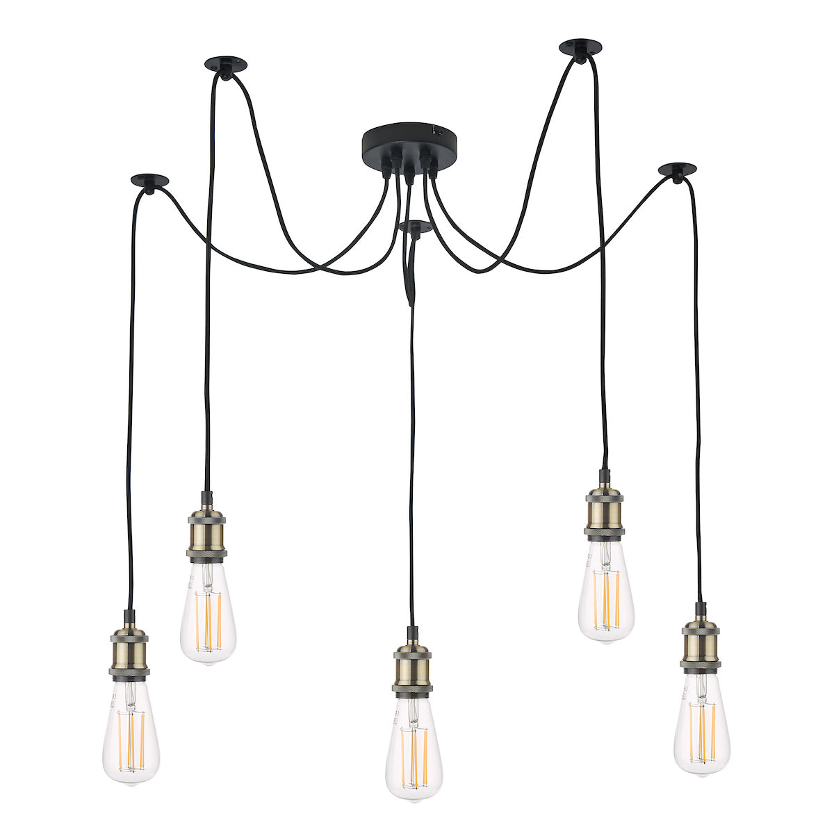 WACO 5LT PENDANT ANTIQUE BRASS MATT BLACK