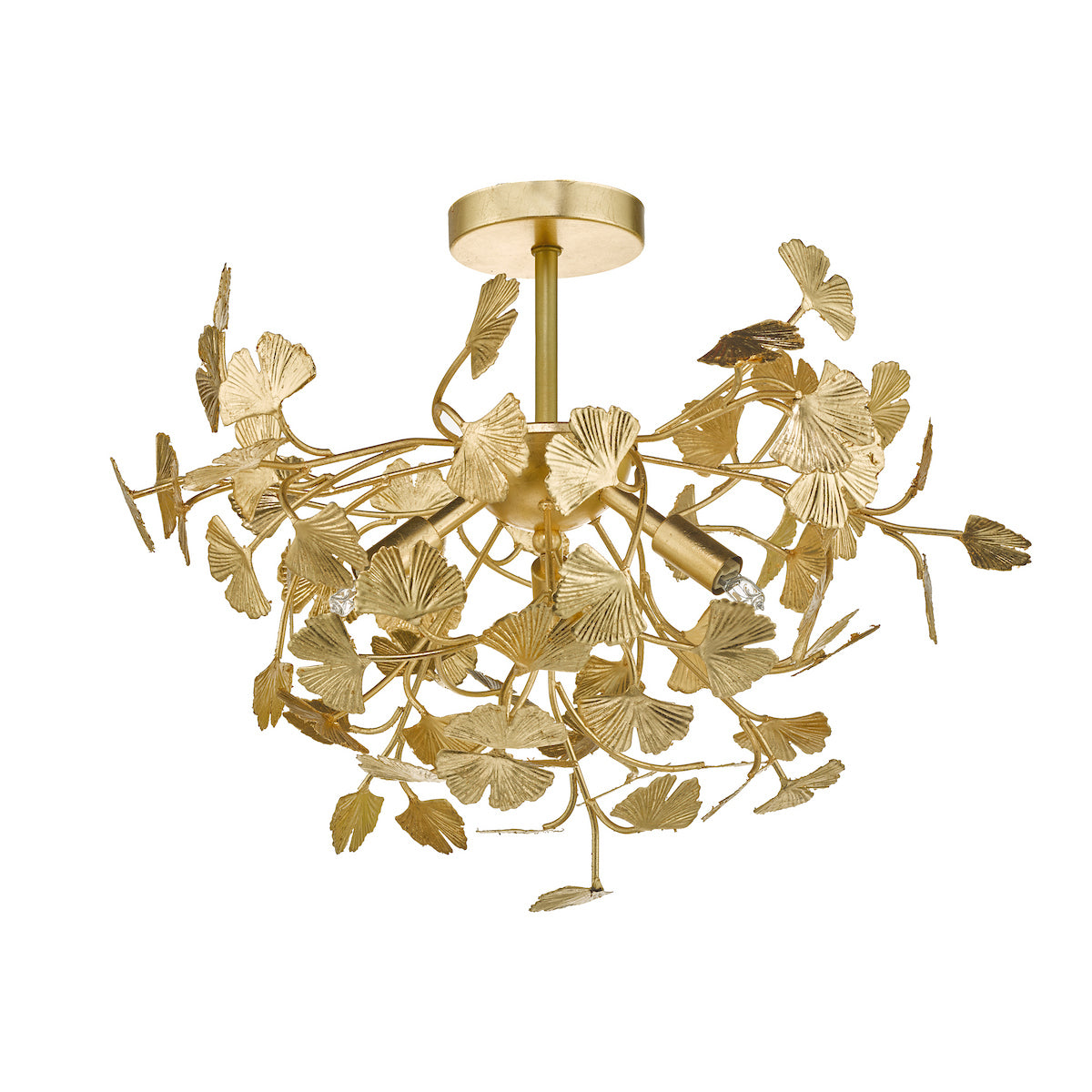 YADIRA 4LT SEMI FLUSH GOLD LEAF