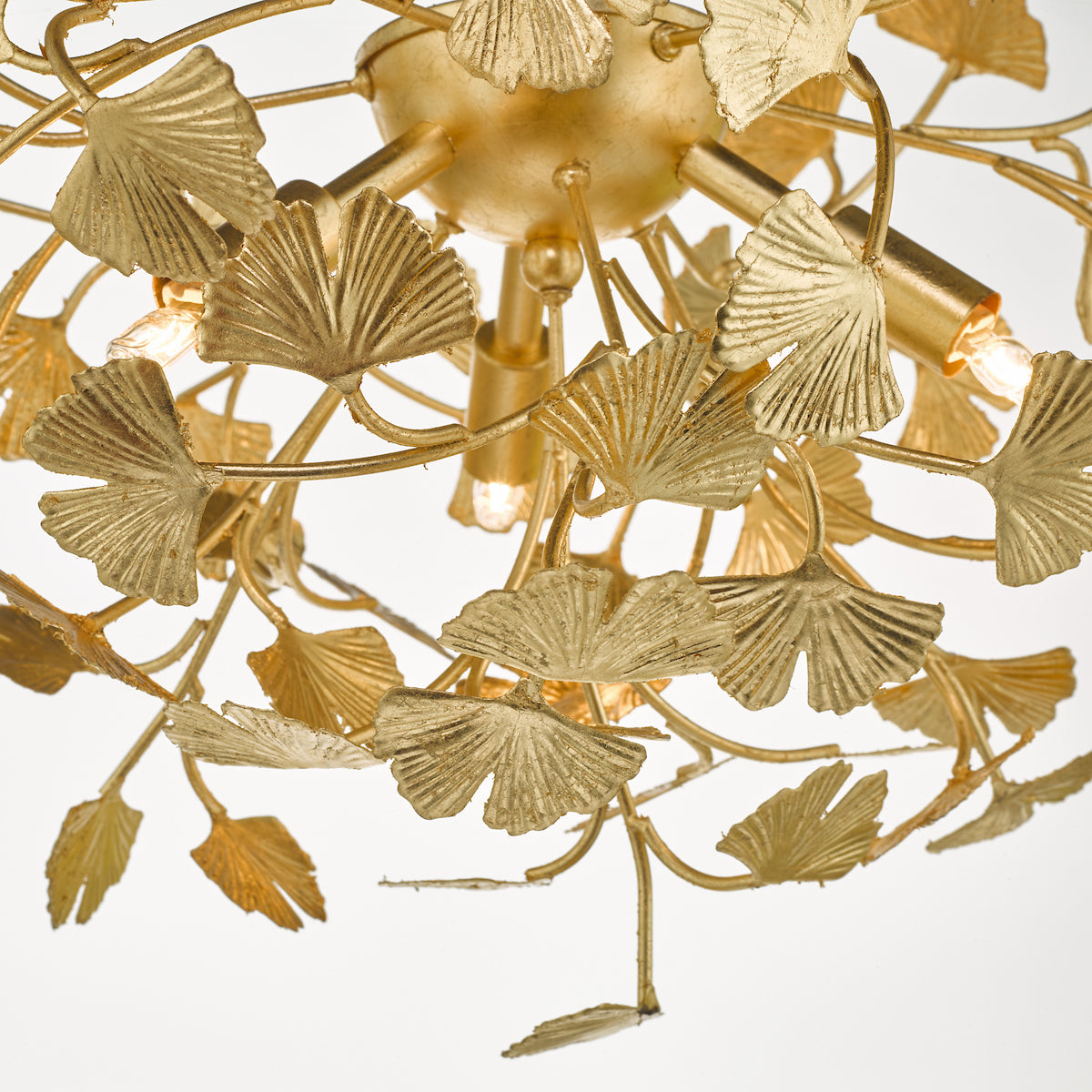 YADIRA 4LT SEMI FLUSH GOLD LEAF