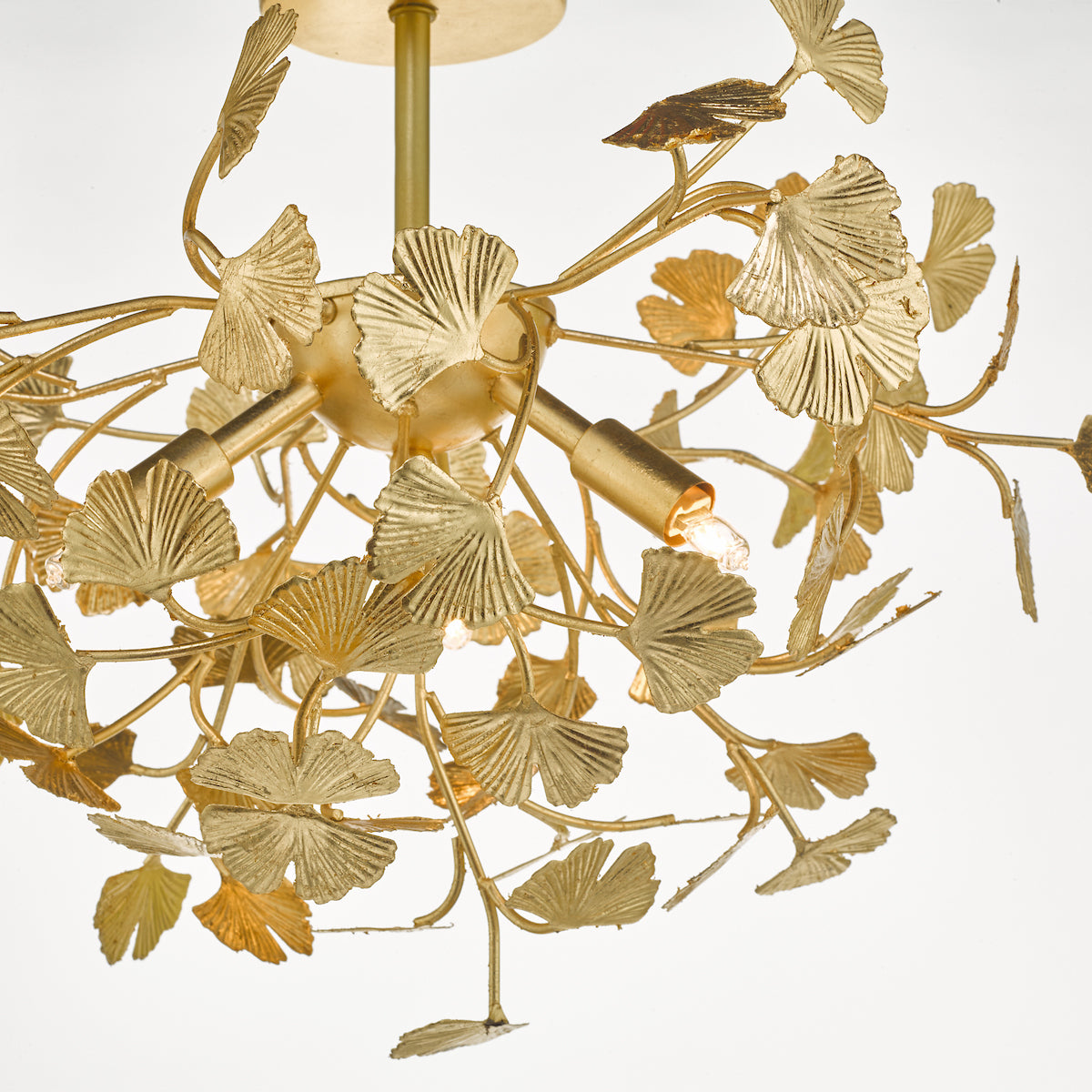 YADIRA 4LT SEMI FLUSH GOLD LEAF