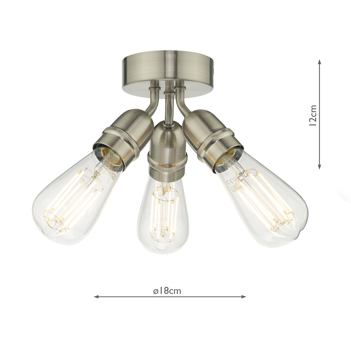 YAO 3LT FLUSH SATIN NICKEL