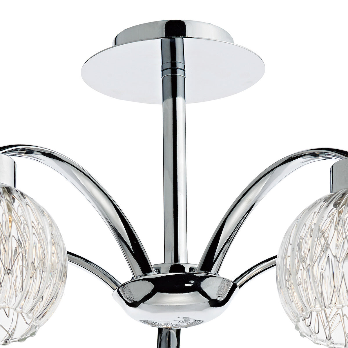 YASMIN 5LT SEMI FLUSH POL CHR