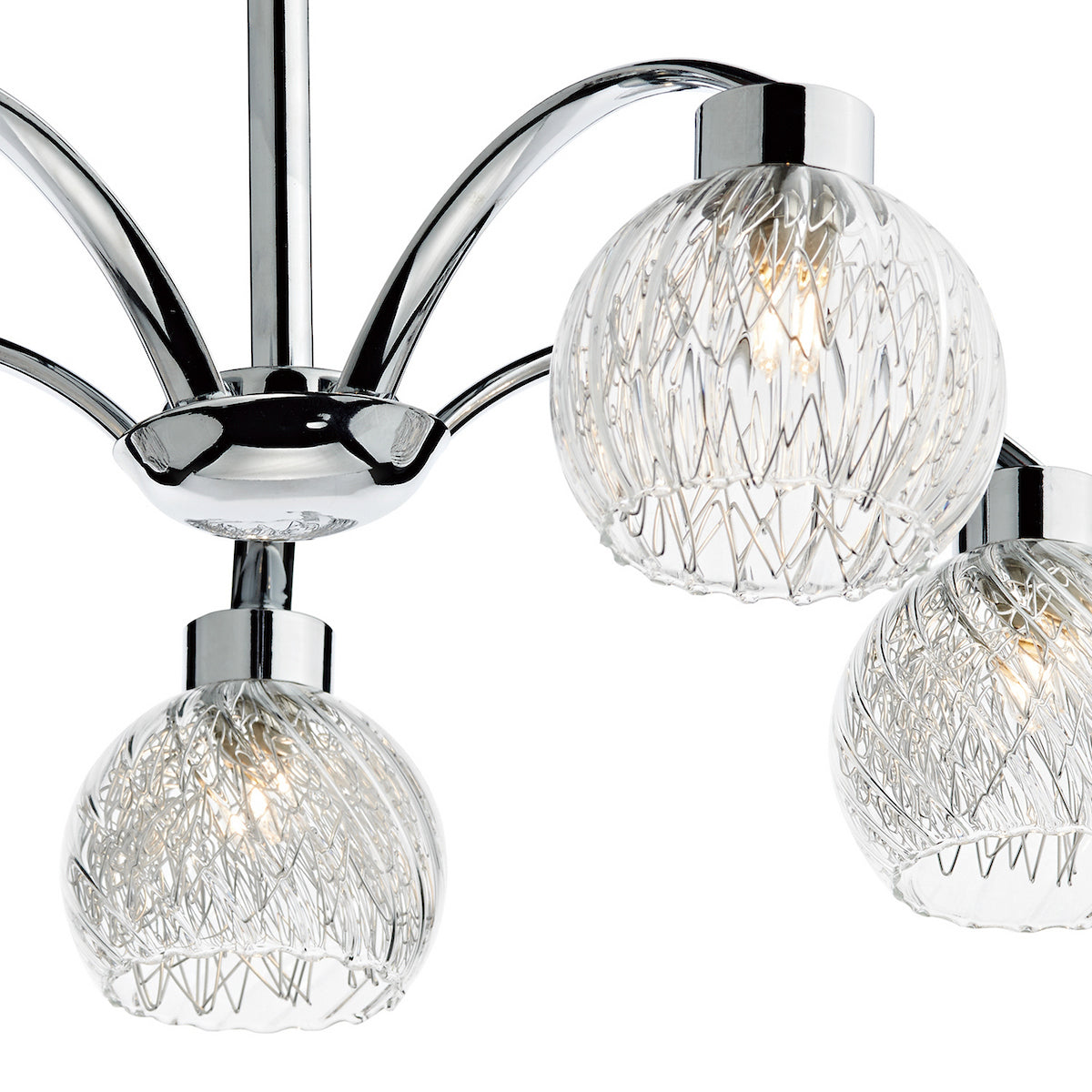 YASMIN 5LT SEMI FLUSH POL CHR