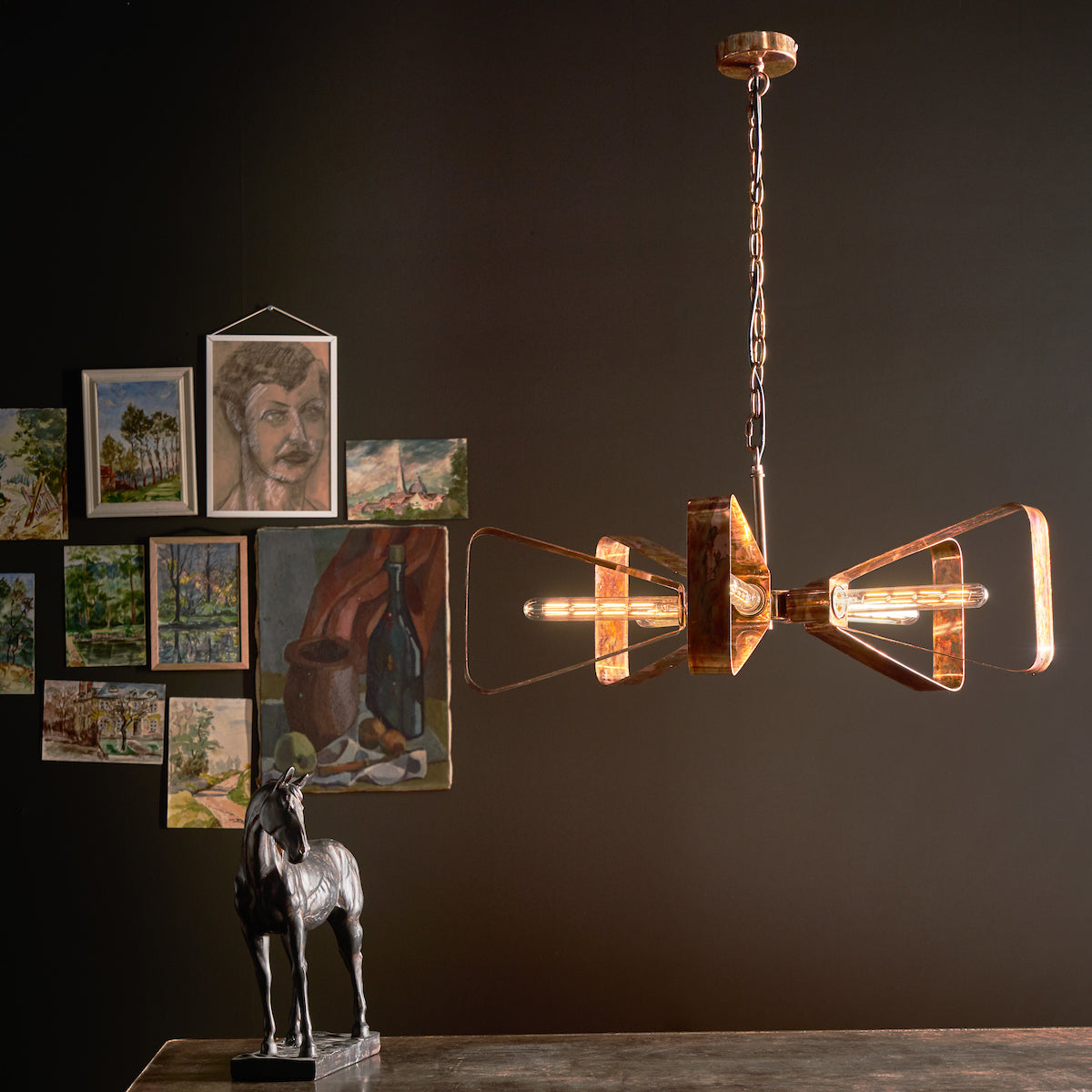 YAVANNA 5LT PENDANT OILED COPPER