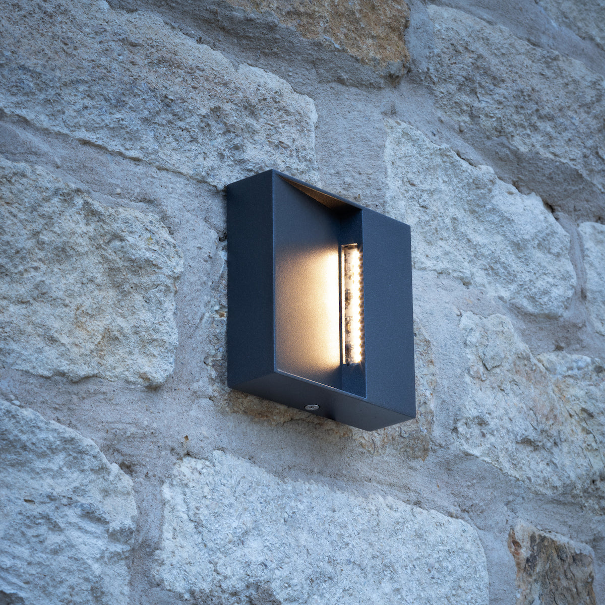 YUKON 1LT W/LT SQUARE EYELID ANTHRACITE IP65 LED