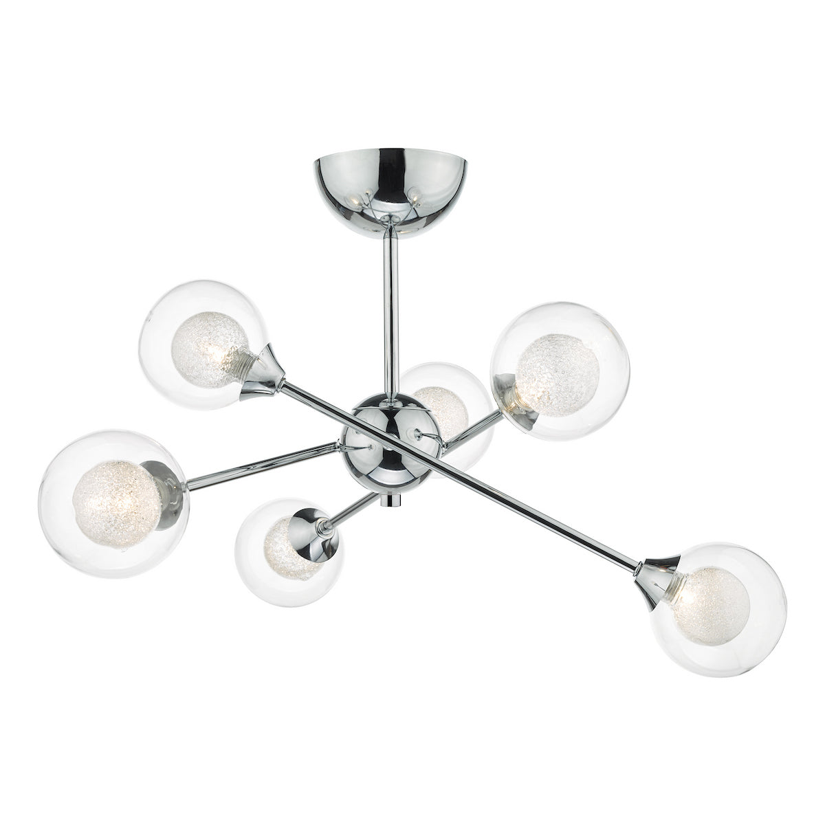 ZEKE 6LT SEMI FLUSH POL CHR