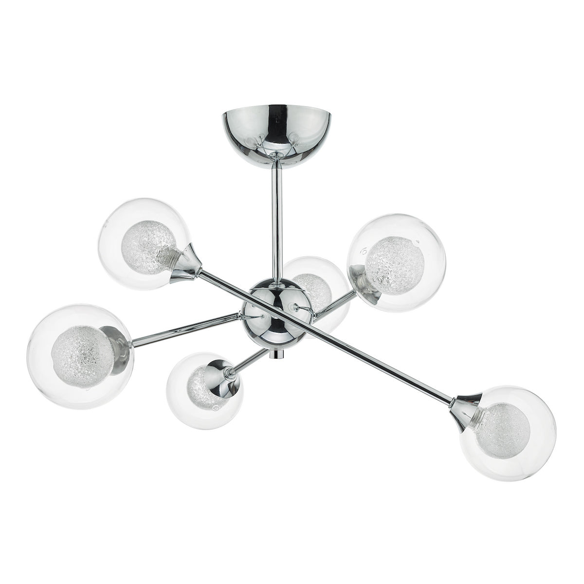 ZEKE 6LT SEMI FLUSH POL CHR
