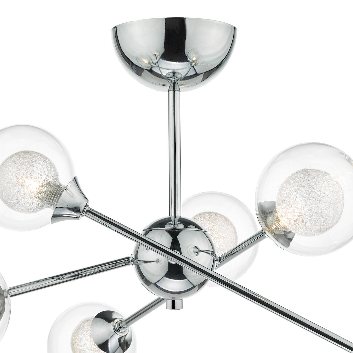 ZEKE 6LT SEMI FLUSH POL CHR