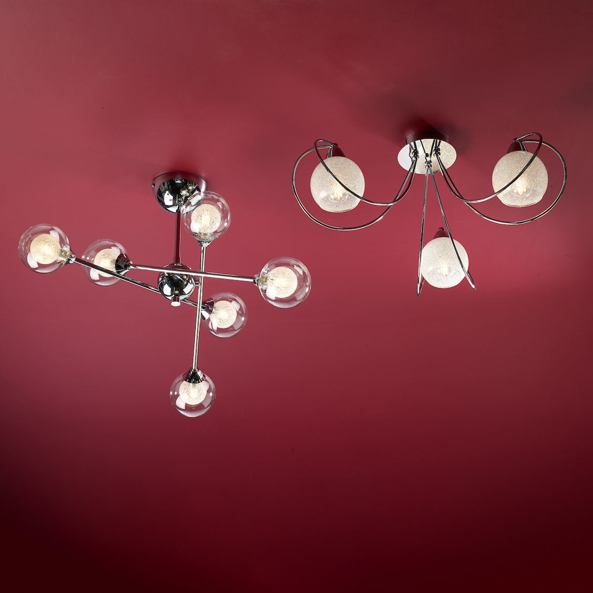 ZEKE 6LT SEMI FLUSH POL CHR