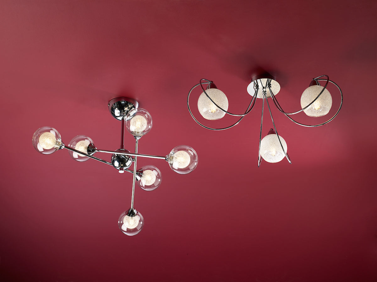 ZEKE 6LT SEMI FLUSH POL CHR