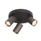 Anna Triple GU10 Fluted Spotlight, Bronze